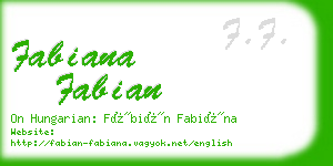 fabiana fabian business card